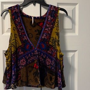 Free people velvet feeling crop top